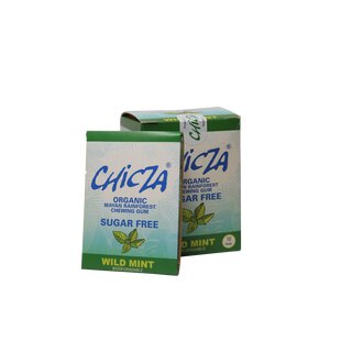 10er Pack CHICZA® Bio-Kaugummi Minze ZUCKERFREI, 10x30 g