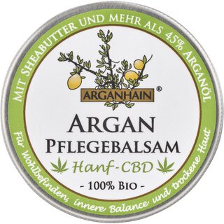 SALE! 30 ml ARGANHAIN Bio Arganl-Pflegebalsam Hanf/CBD